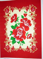 100%POLYESTER FLOWER DESIGNS POLAR FLEECE BLANKET