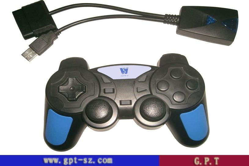 3 in 1 wireless gamepad for pc/ps2/ps3 console TP-PS2/PS3/USB686 