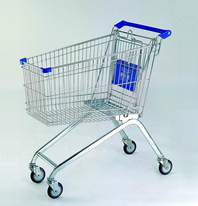 Y-foot 210L supermarket shopping cart with lock 