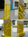 Yellow umbrella display stand with cabint  5