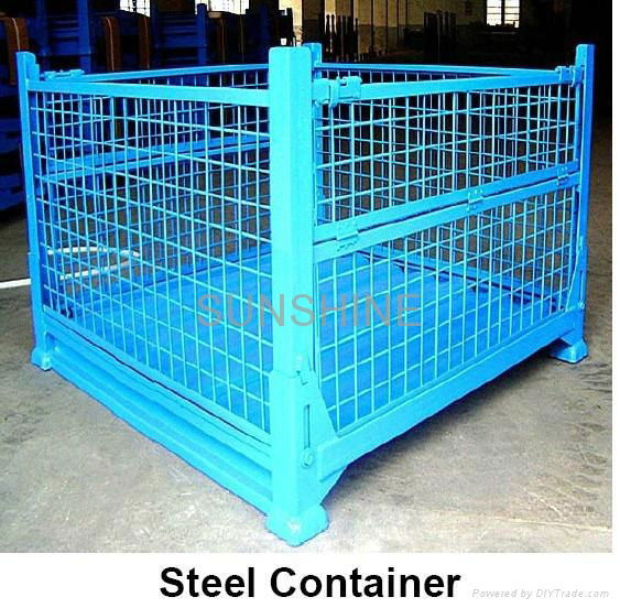 steel pallet container