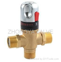 Solar Heater Brass Thermostatic Tempering Valve 2