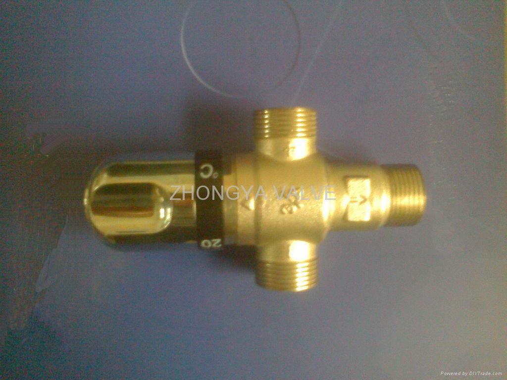 Solar Heater Brass Thermostatic Tempering Valve 3