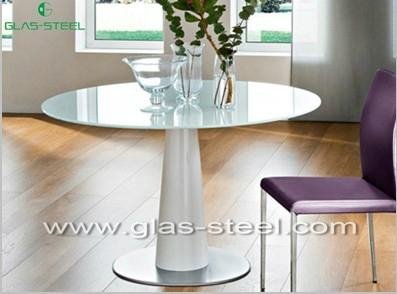 Modern Glass Top Round Dining Table 
