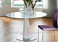 Modern Glass Top Round Dining Table  1