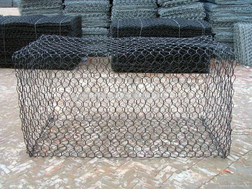 Galvanized and PVC coated gabion box  4