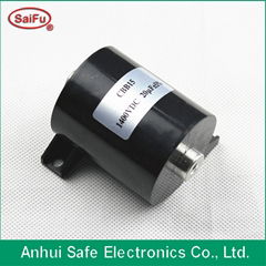 Inductive polyester film capacitor