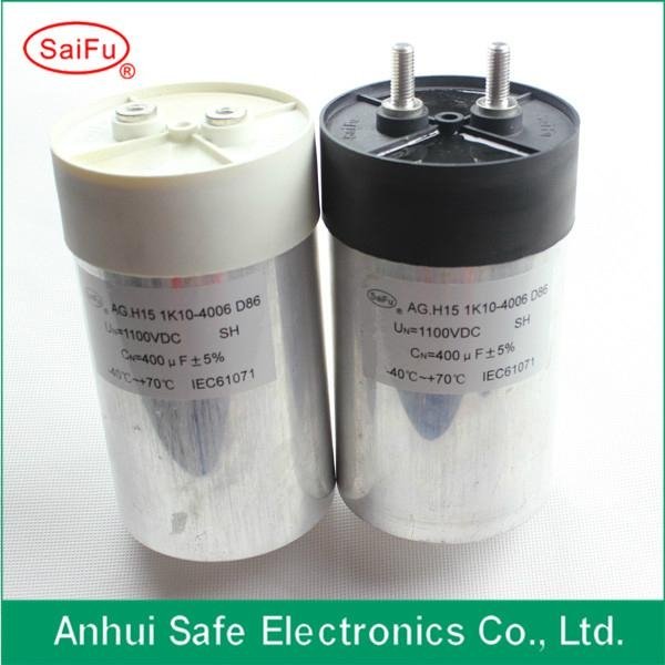 High voltage DC filter capacitor 400UF 1100VDC for power electronics 5