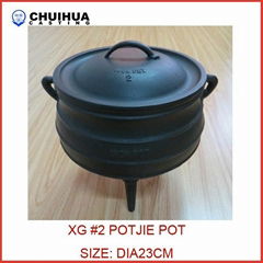 Cast iron potjie pot