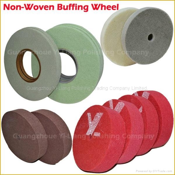 metal steel surface wire hairline drawing nylon non-woven wheel. 