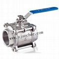 3 pcs threaded ball valve 1