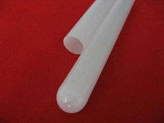 Milky white Domed quartz tube 