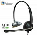Specialized call center telephone headset with microphone 1