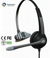 Specialized call center telephone headset with microphone 3