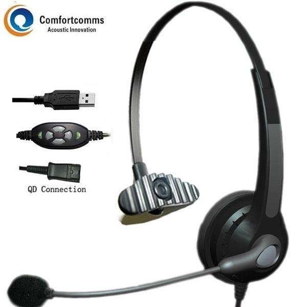 Specialized monaural USB headphone with volume control HSM-900NPQDUSBC