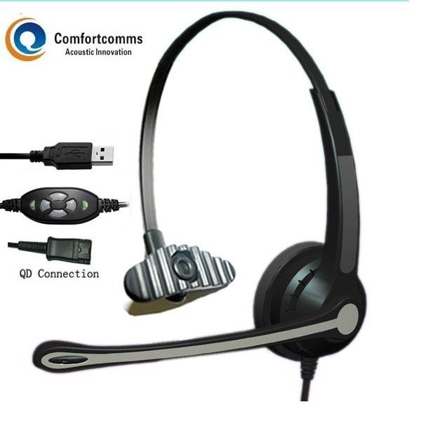Specialized monaural USB headphone with volume control HSM-900NPQDUSBC 2