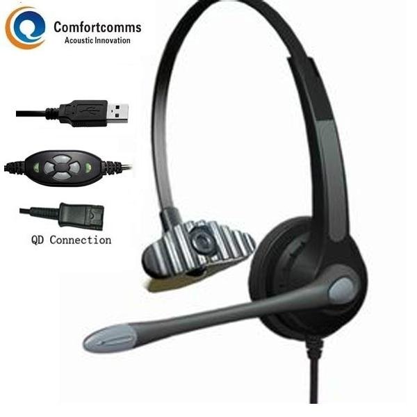 Specialized monaural USB headphone with volume control HSM-900NPQDUSBC 3