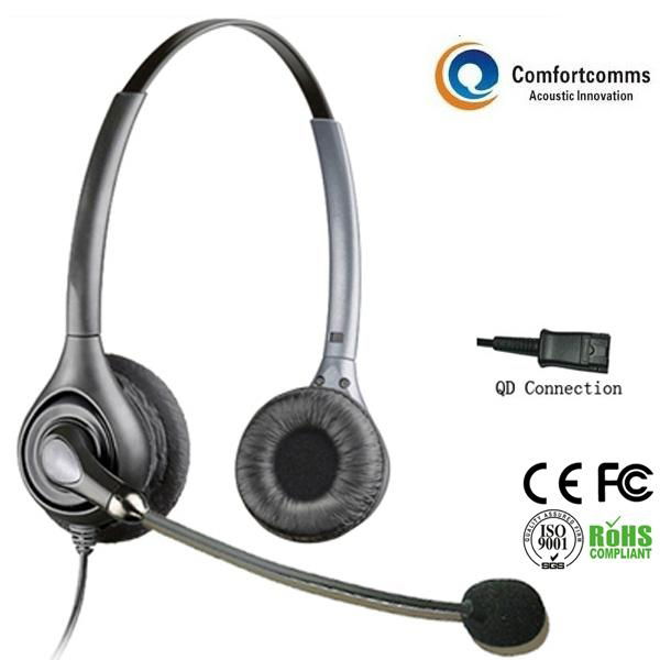 Call center voip headset with noise-cancelling mic 2