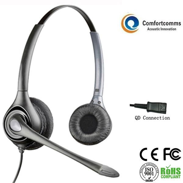 Call center voip headset with noise-cancelling mic 3