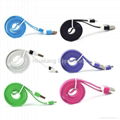 Colorful Flat USB Data Cable/Charger Cable for Smart Mobile Phone 2