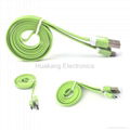Colorful Flat USB Data Cable/Charger Cable for Smart Mobile Phone 4