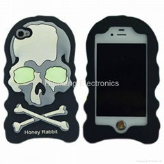 Skull Design Apple iPhone 4/4S Phone Cover Silicone Phone Case