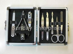 Aluminium case manicure set/cuticle nail