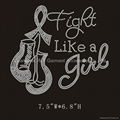 wholesale rhinestone transfer fight like a girl design for t shirt 1