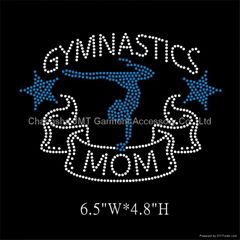 iron on rhinestone diamante bling transfer Gymnastics Mom