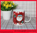 11 OZ  Straight Ceramic Mug with Christmas Design