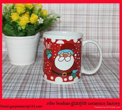 11 OZ  Straight Ceramic Mug with Christmas Design