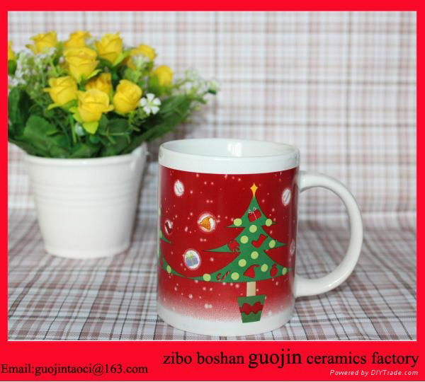 11 OZ  Straight Ceramic Mug with Christmas Design 2