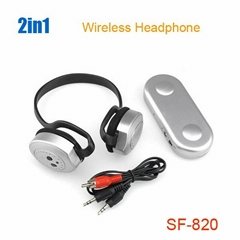Hot sale wireless headphone 2-in-1 function