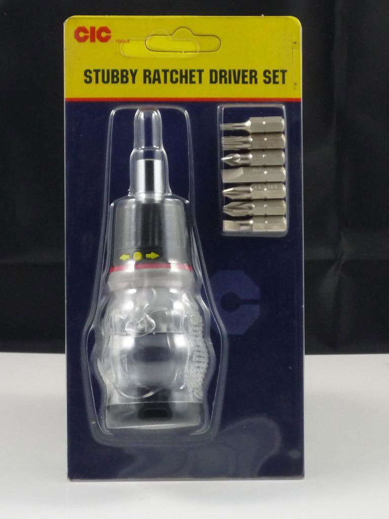 6 in 1 Stubby Ratchet Screwdriver set