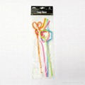    Food-grade plastic artistic colored curly straws for party supply   4