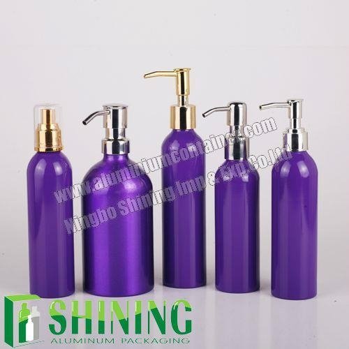 Purple Aluminum Shampoo Bottle Manufacturer  
