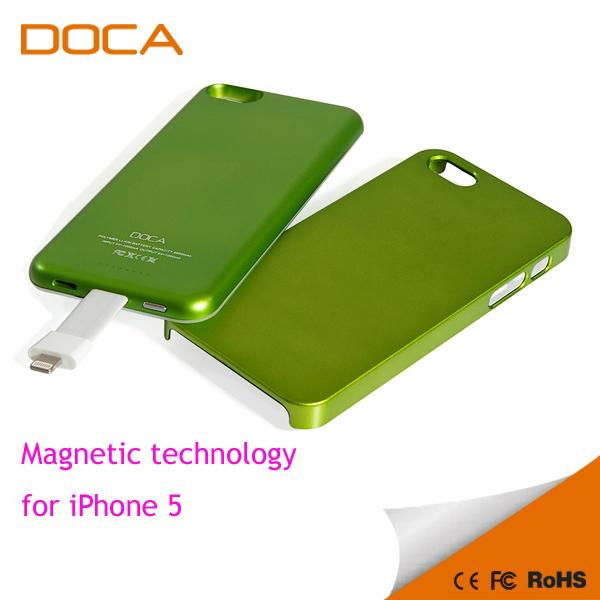 2800mAh DOCA T5 Magnetic battery charger powerbank backup battery for iphone 5 2