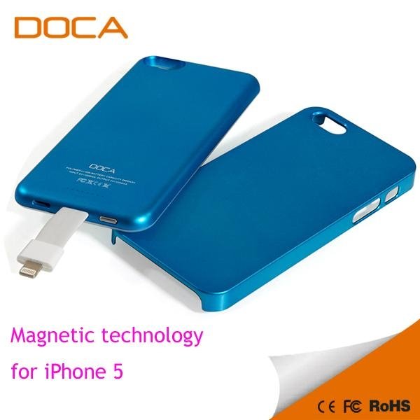 2800mAh DOCA T5 Magnetic battery charger powerbank backup battery for iphone 5 3