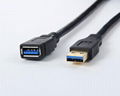 USB 3.0 AM to AF Cable, with golden AM