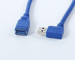 USB 3.0 90 degree AM to AF Cable