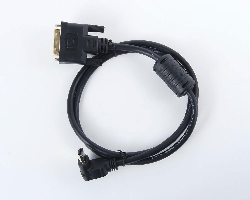 DVI(24+1) M to HDMI M 90 degree Cable 3