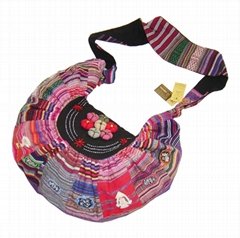 sell popular flower bag   patchwork with hand printing cotton bag 6usd/1pcs