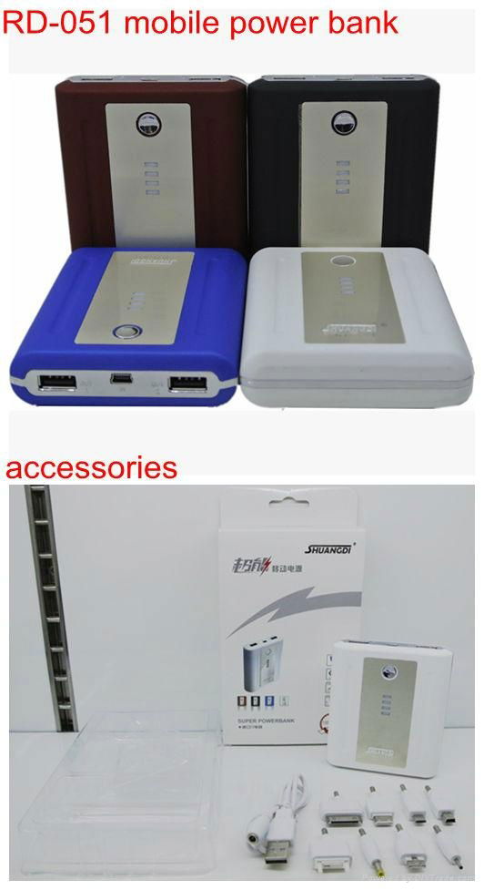 dual USB ports 10000mAh universal portable power bank at low price 