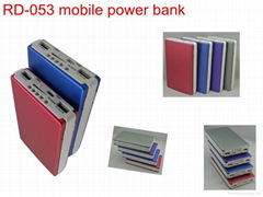 portable power bank 12500mAh  Aluminum colorful shell Dual USB ports