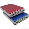 portable power bank 12500mAh  Aluminum colorful shell Dual USB ports 3