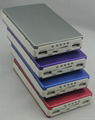 portable power bank 12500mAh  Aluminum colorful shell Dual USB ports 4