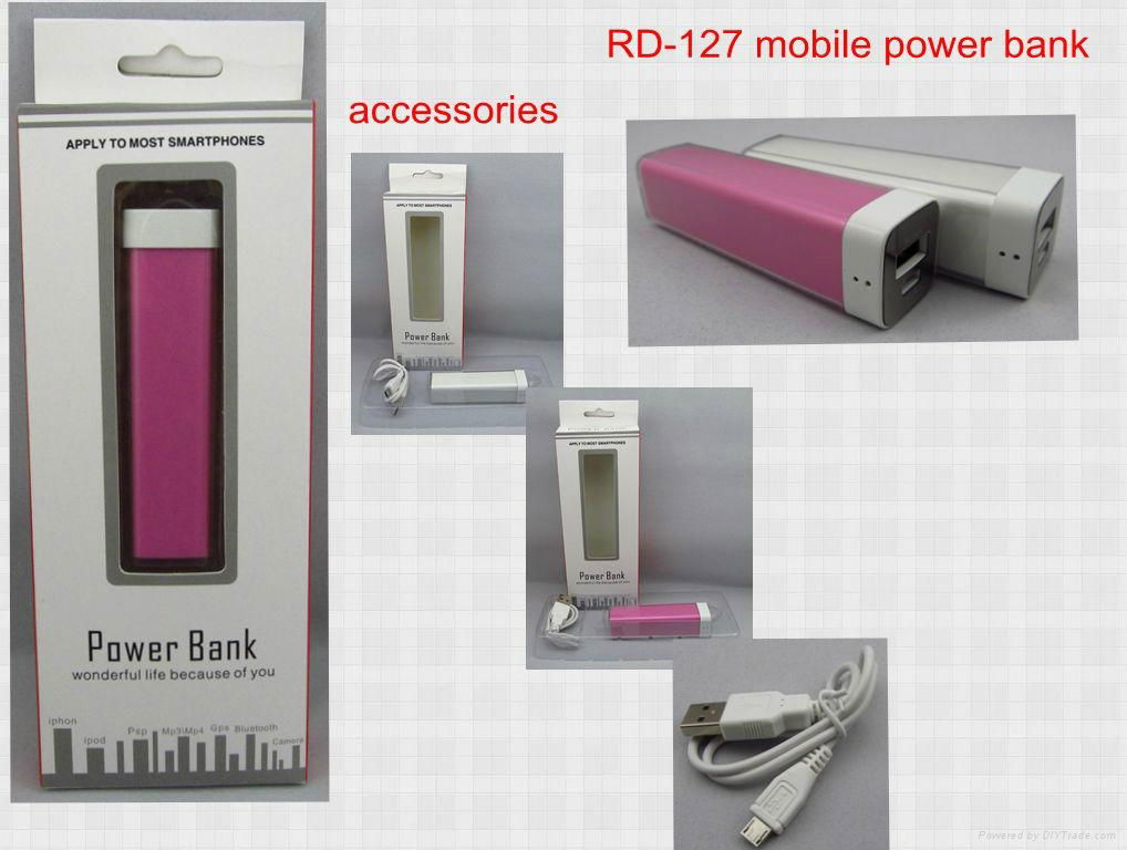 2500mAh portable power bank for iphone/ipad/ipod/samsung/htc/nokia/blackberry 