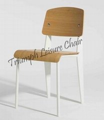 Wihte Metal Frame Plywood Dining Chair/Colored Dining Chair 