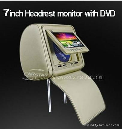 7 inch car headrest monitor with dvd player