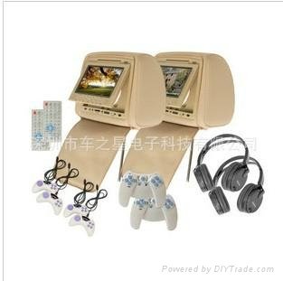 7 inch car headrest monitor with dvd player 2